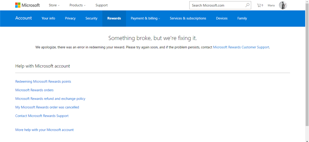 Troubleshooting Microsoft Rewards: How to Fix 'Account or Order