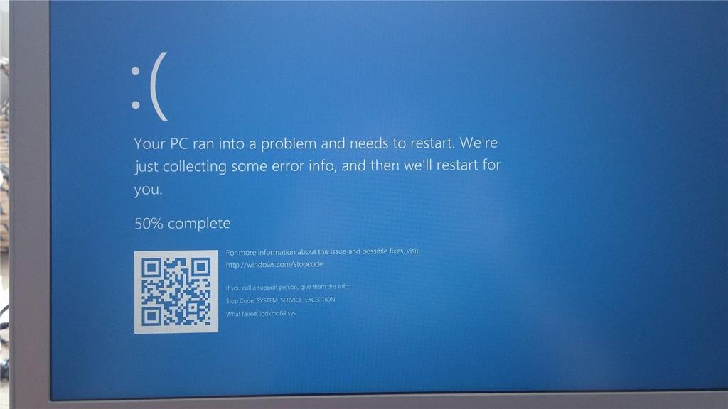 Stop code system service exception microsoft community