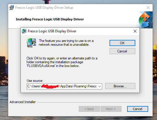 Cannot install Fresco Logic USB Display Driver Microsoft Community