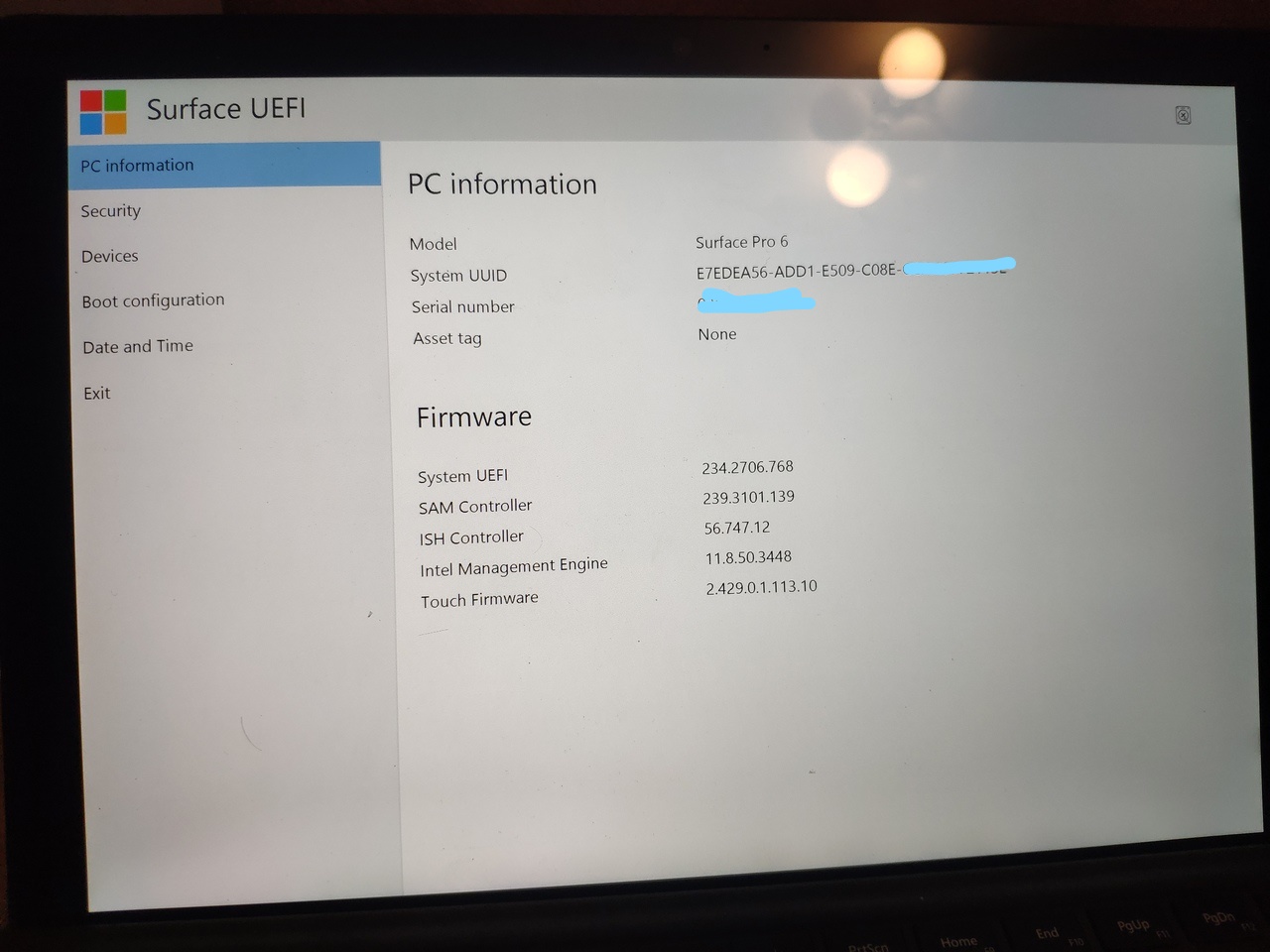 Как войти в bios microsoft surface