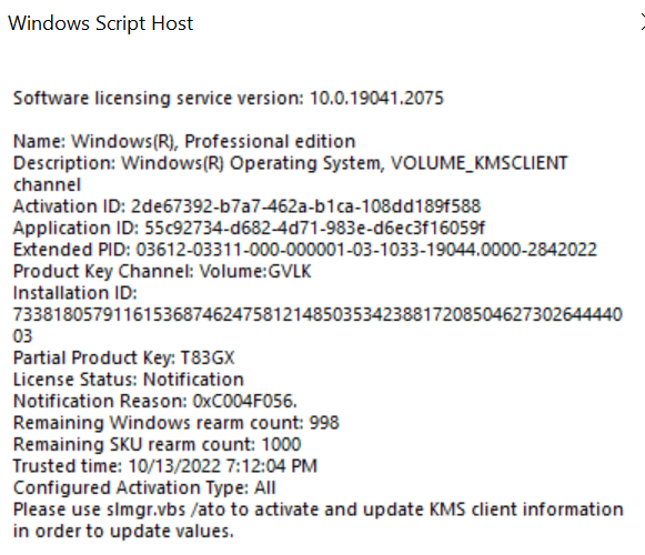 Status key error. GVLK ключи что это. Windows Key Enterprise Edition. E97 программирование.