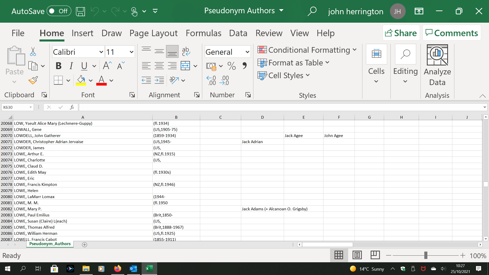 Why does data in Excel database move to another cell by itself ...