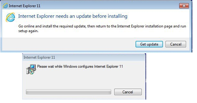 Cannot install internet explorer 11 on windows 7 32 bit pc