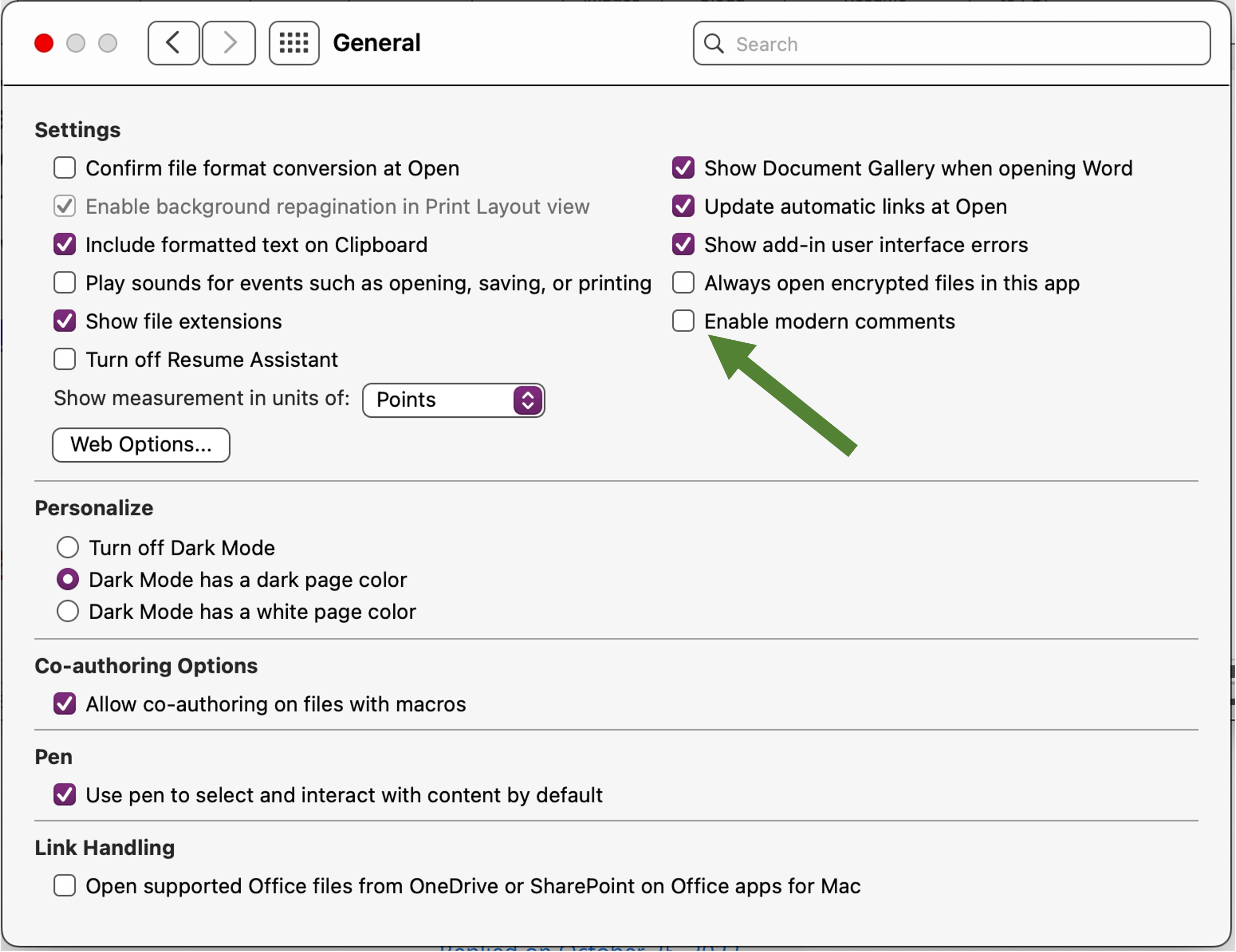 Where Is The Options Tab In Word For Mac