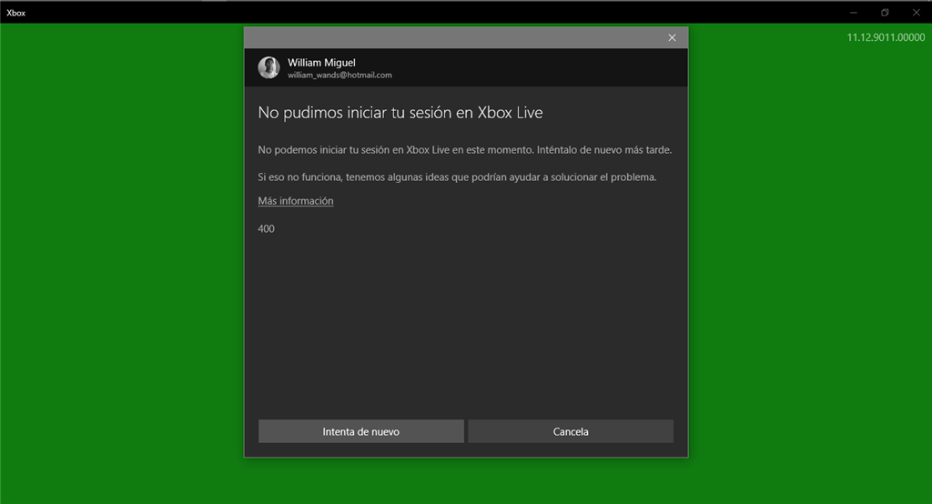 Consciente de tobillo Ópera No pudimos iniciar sesión en Xbox Live - Microsoft Community