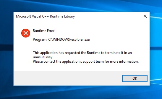 Runtime application error. Ошибка Microsoft Visual c++ runtime. Microsoft Visual c++ Library ошибка. Ошибка Майкрософт. Microsoft Visual c++ runtime Library ошибка.