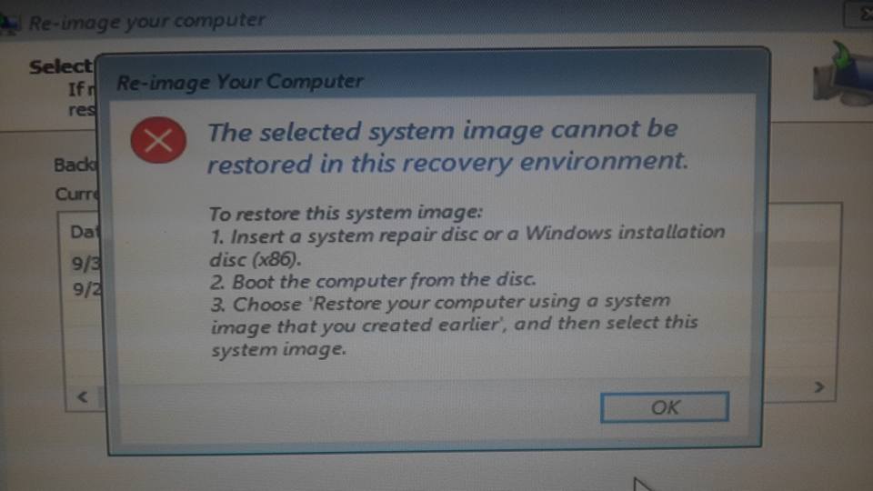 Upgrade To 64bit Version And Can Not Restore 32bit Version From System ...