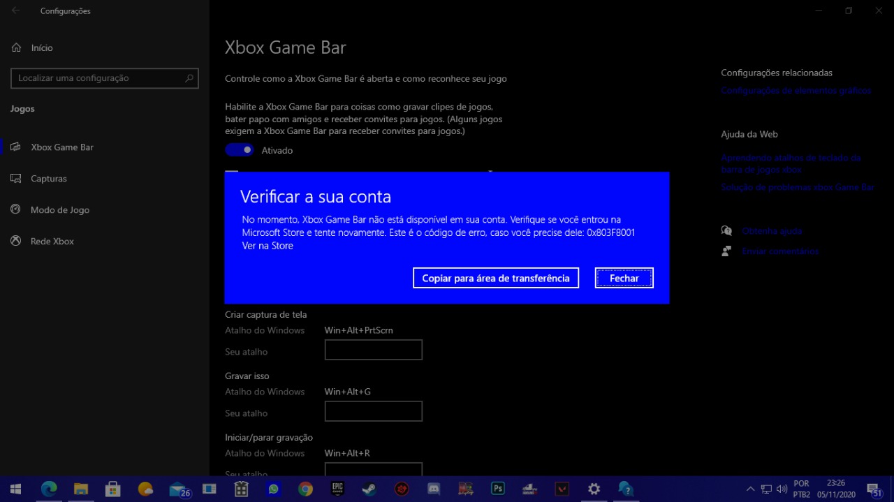 Verificar a sua conta. Verifique se você entrou na Microsoft Store