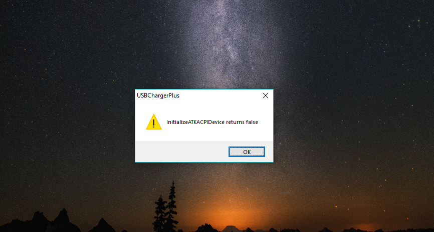 USBChargerPlus InizializeATKACPIDevice returns false - Microsoft Community