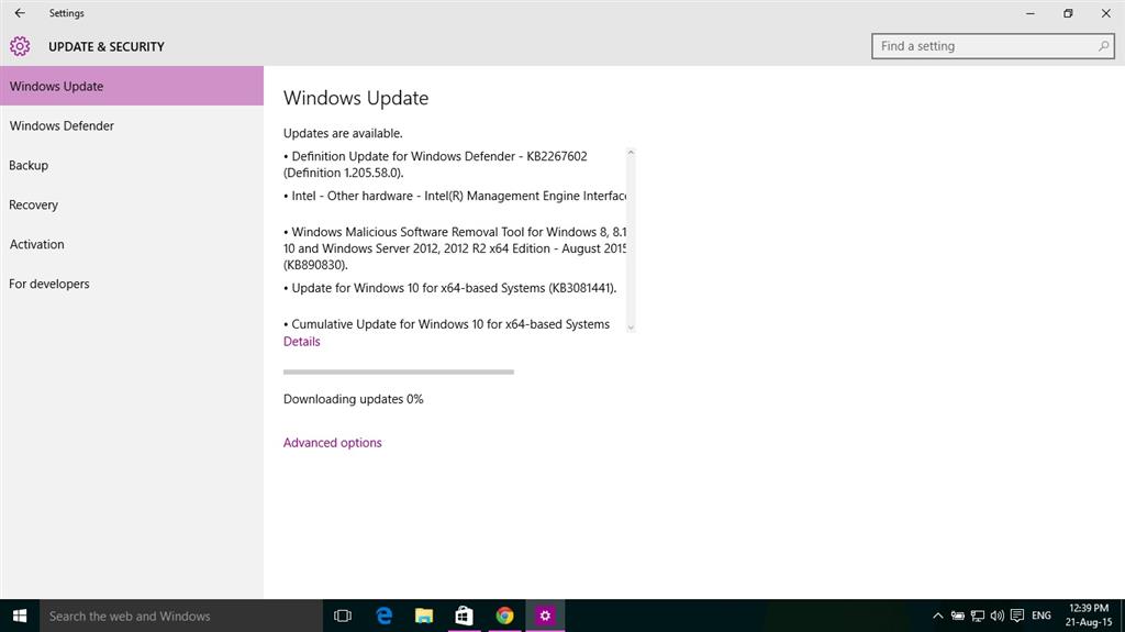 windows 10 trouble downloading updates