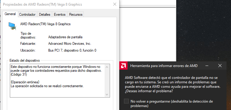 Problema de drivers ryzen 3 3200g. Windows 10. Microsoft Community