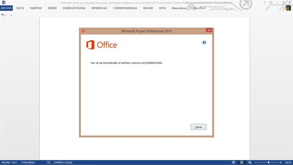 PROBLEMA AL INSTALAR OFFICE PROJECT Y VISIO 2013 - Microsoft Community