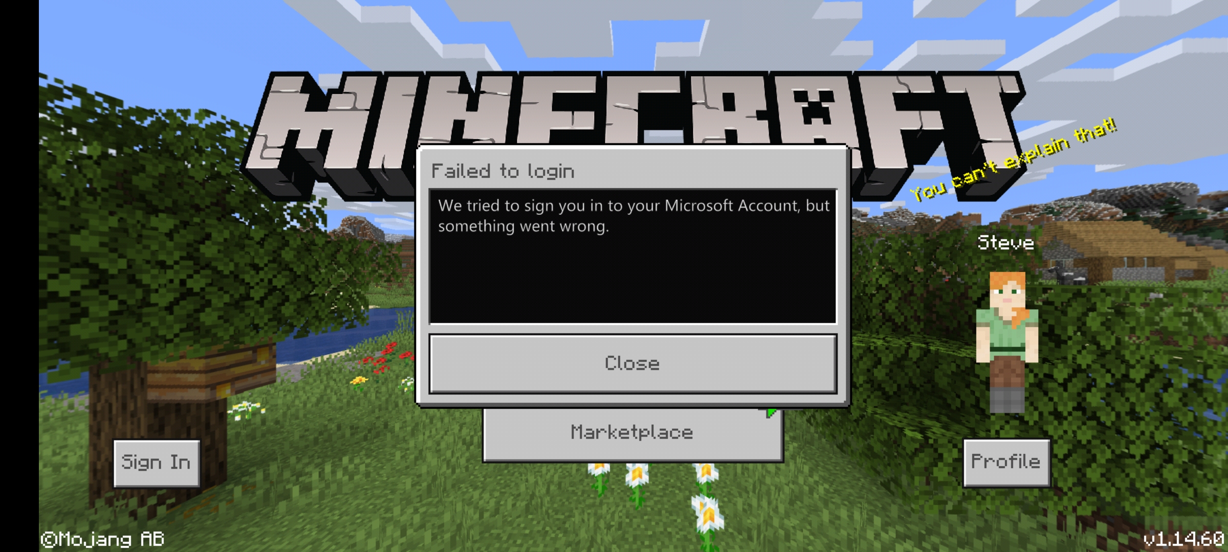 Can't sign in to Xbox account on Minecraft (Android