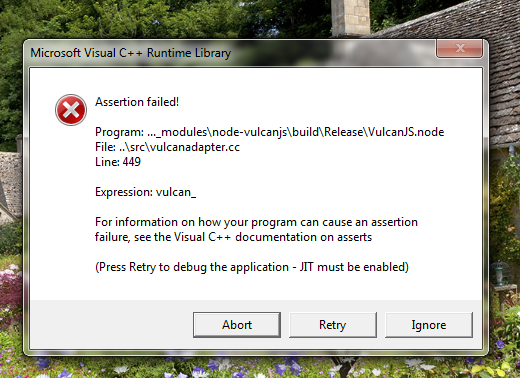 Microsoft Visual C Runtime Library Assertion Failed Microsoft Community