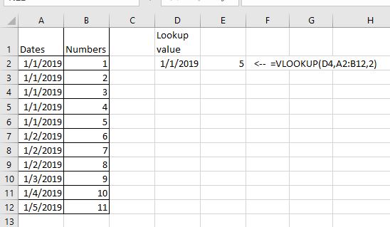 Can I make VLOOKUP stop on the FIRST occurrence? - Microsoft Community