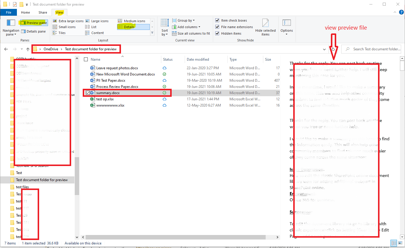 How do I preview a file without opening it?