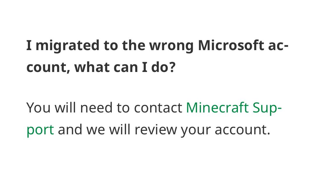 Help with account migration : r/Minecraft