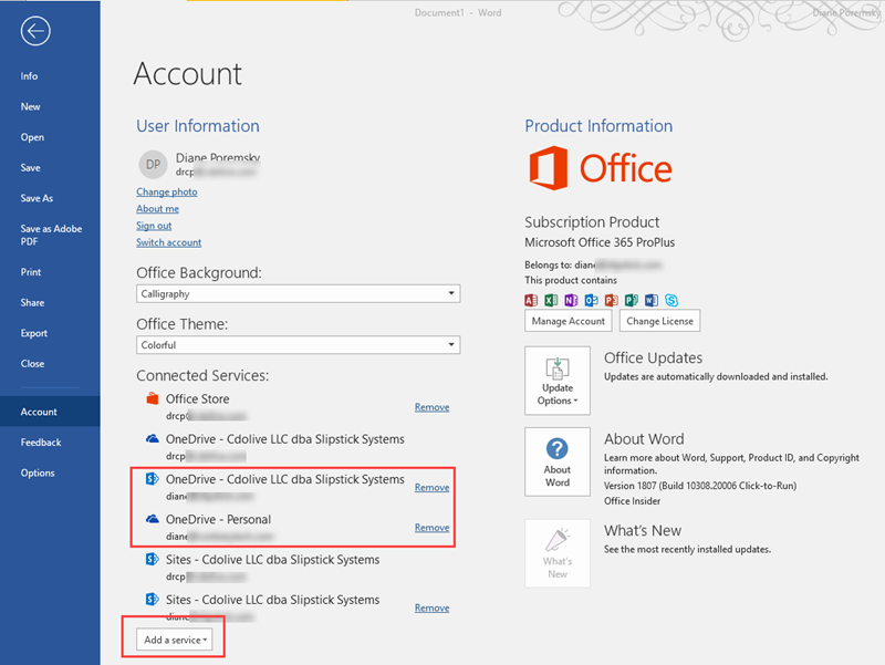 Office 2016 'forgets' my personal account - Microsoft Community