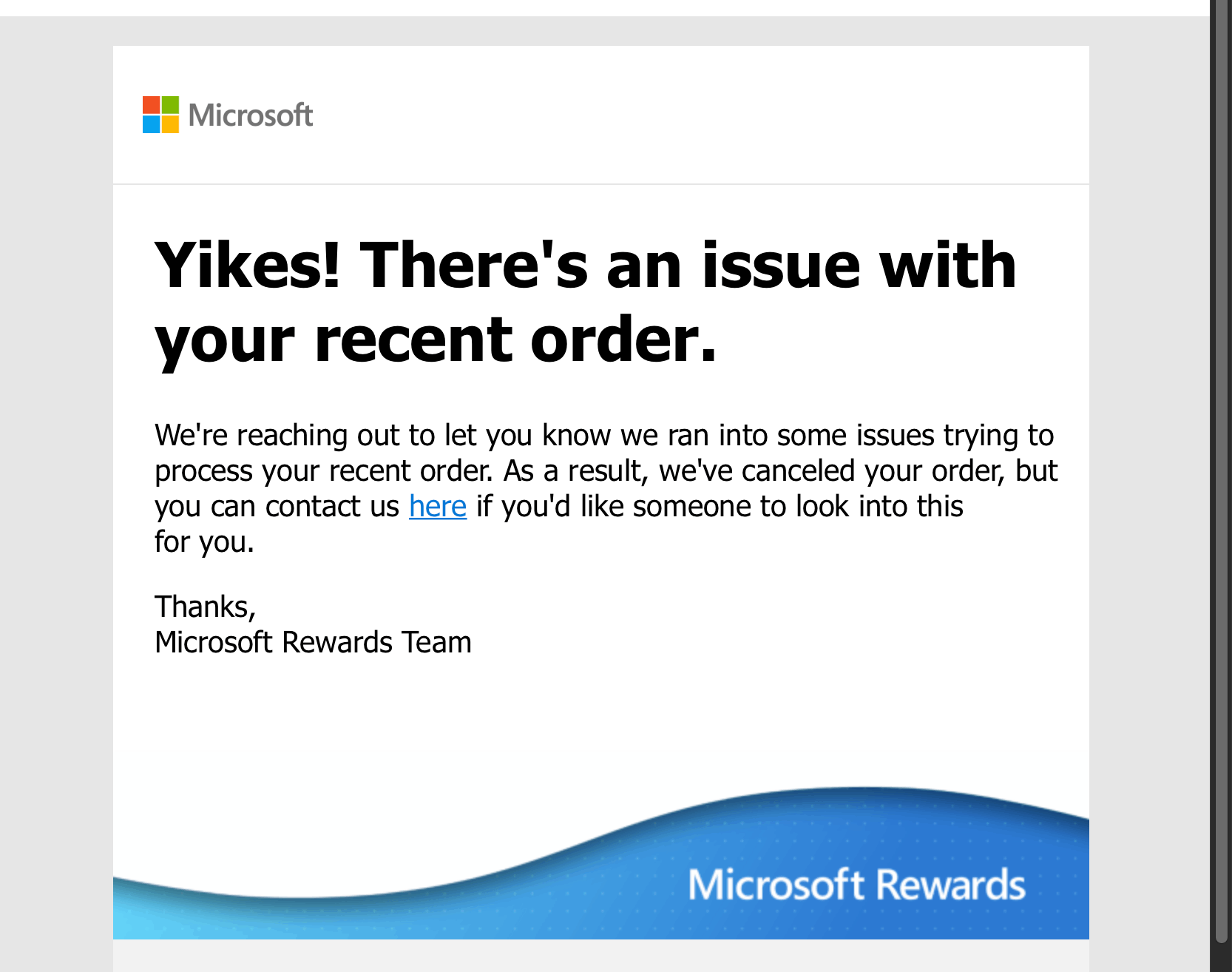 Why Bing Rewards Cancelled my orders? - Microsoft Community