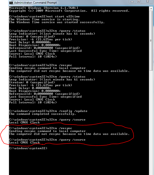 W32tm Query Status Malfunctioning Clock Time Work Up And Microsoft Community