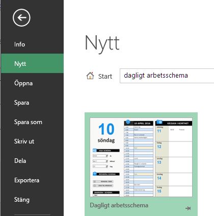 Mallen Dagligt Arbetsschema I Excel Microsoft Community