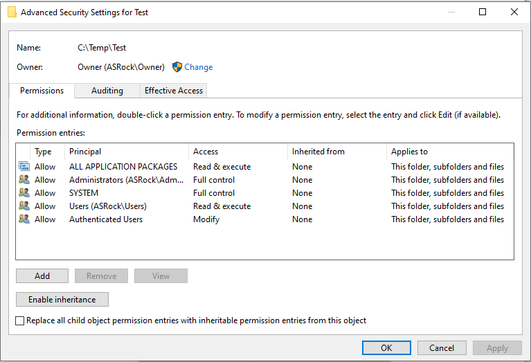 File And Folder Permission Problem In Windows 10 V1809 Microsoft Community