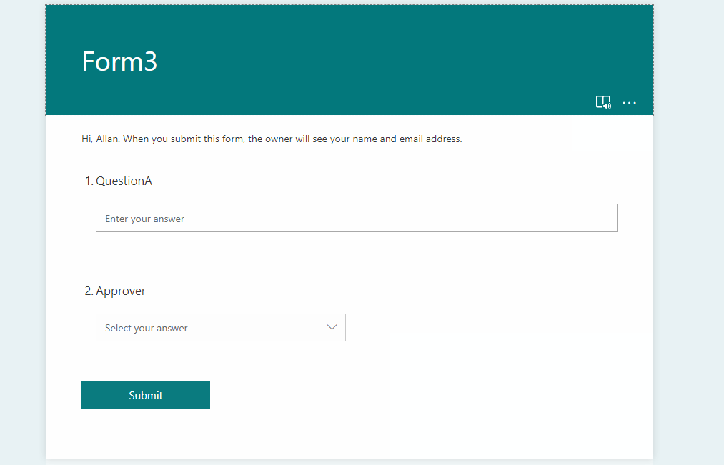 Can I make a microsoft form automatic? We have a form that has several