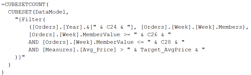 CUBEVALUE Filter on Measure And - Microsoft Community