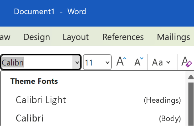 What is the significance of the Body font in Microsoft Word? - Microsoft  Community
