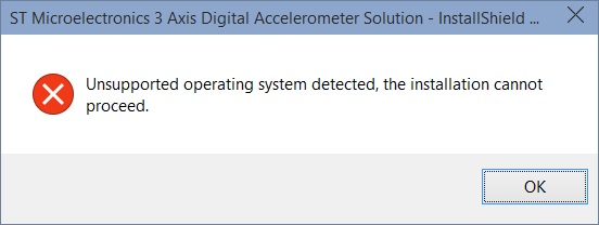 St Microelectronics 3 Axis Digital Accelerometer Is Not Compatible