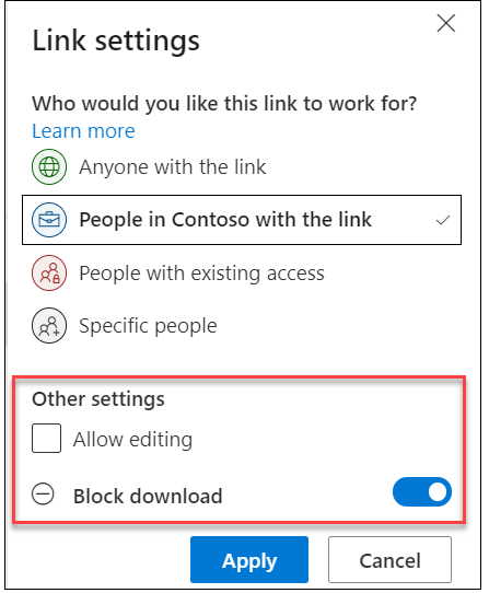 file sharing (allow for edit) but prevent from downloading - Microsoft  Community
