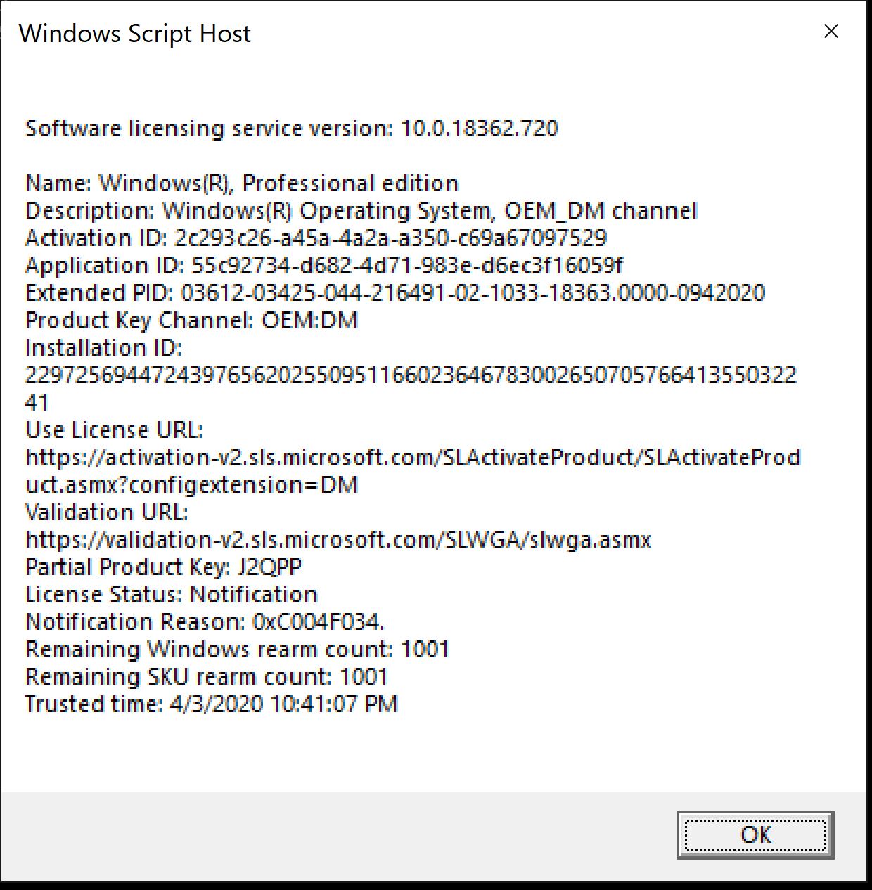 windows activation error code 0xc004c060 - Microsoft Community