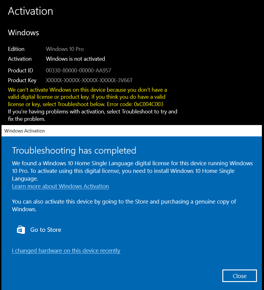 Windows 10 Pro - Digital License