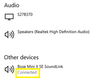 Connecting bose store soundlink to pc