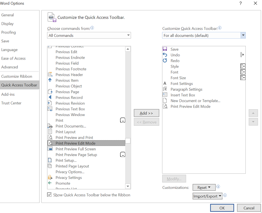 Editing feature in Reading Mode in Word - Microsoft Community