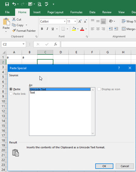 Paste Special Options Tranpose Formulas Formatting Missing