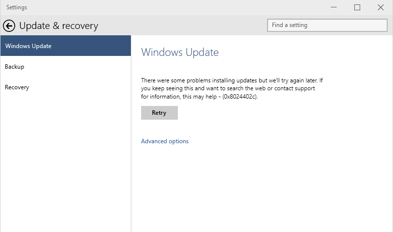 Failure 0x8024402x When Installing Windows Updates (build 9926 ...