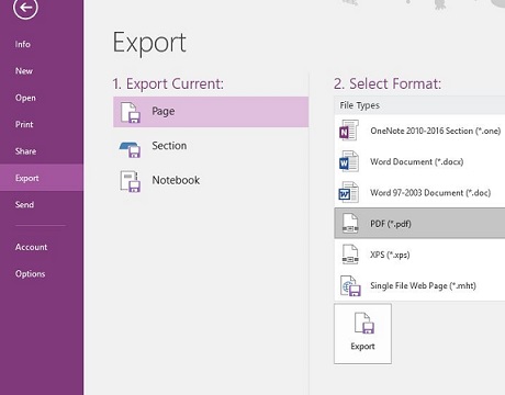 How to do you export a OneNote file as a Pdf? - Microsoft Community