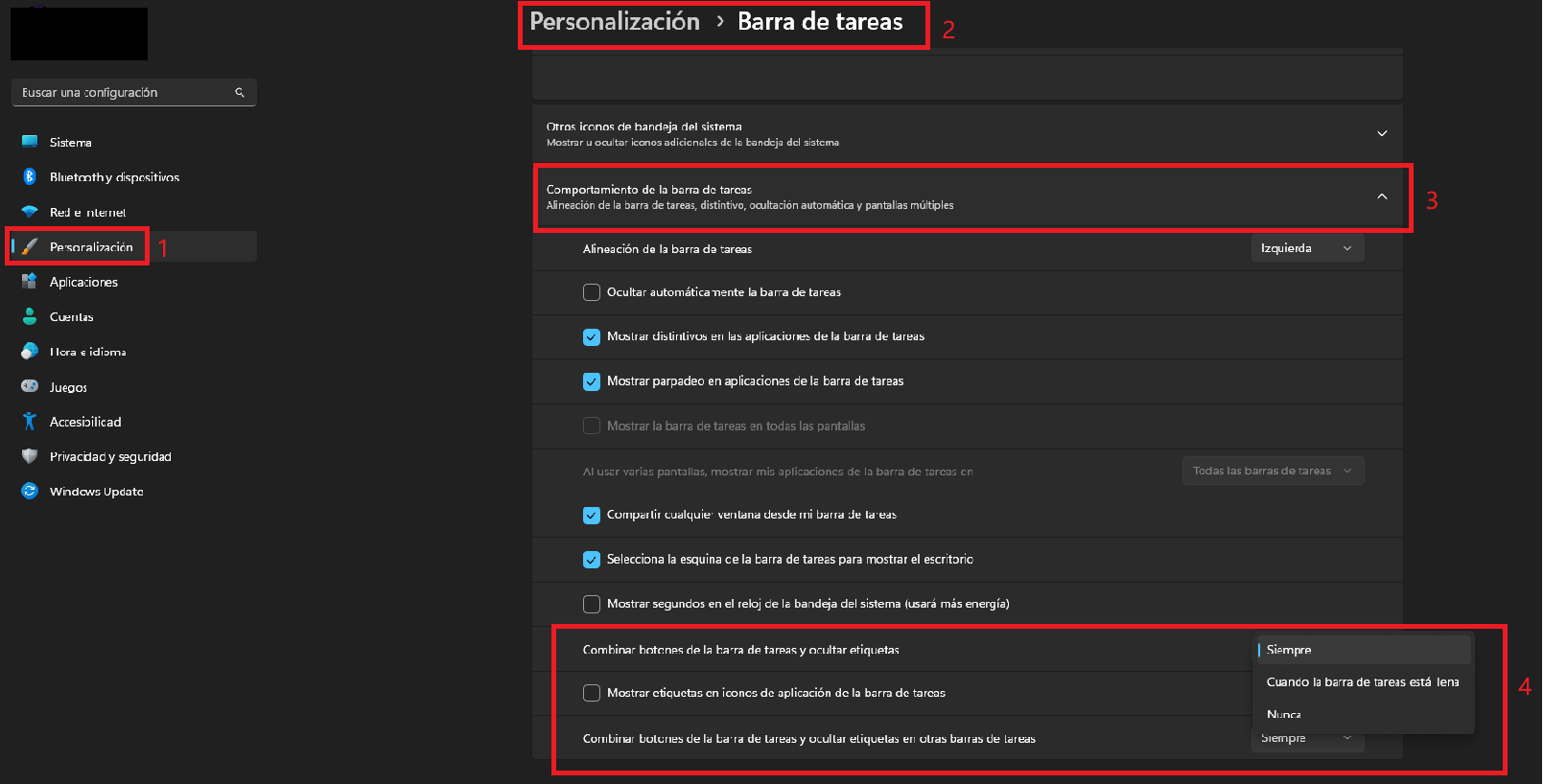 Necesito Desagrupar Los Botones En La Barra De Tareas De Windows 11 