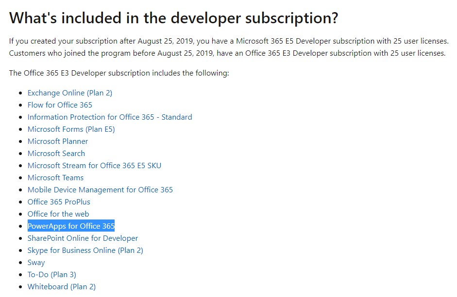 Microsoft 365 Developer Program And Power Apps - Microsoft Community