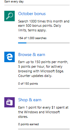 Microsoft Rewards are now redeemable in India. But you cannot earn new  points by searching through Bing or edge browser which used to be the case  before. If anyone knows how to