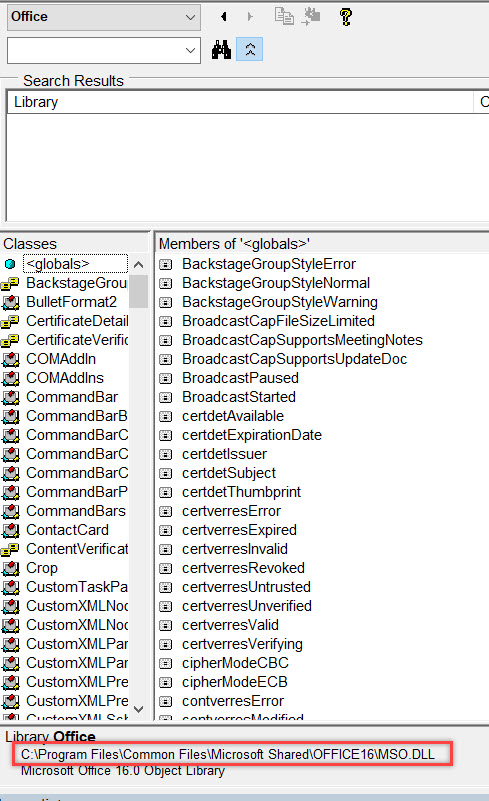 Microsoft Office 12.0 Object Library