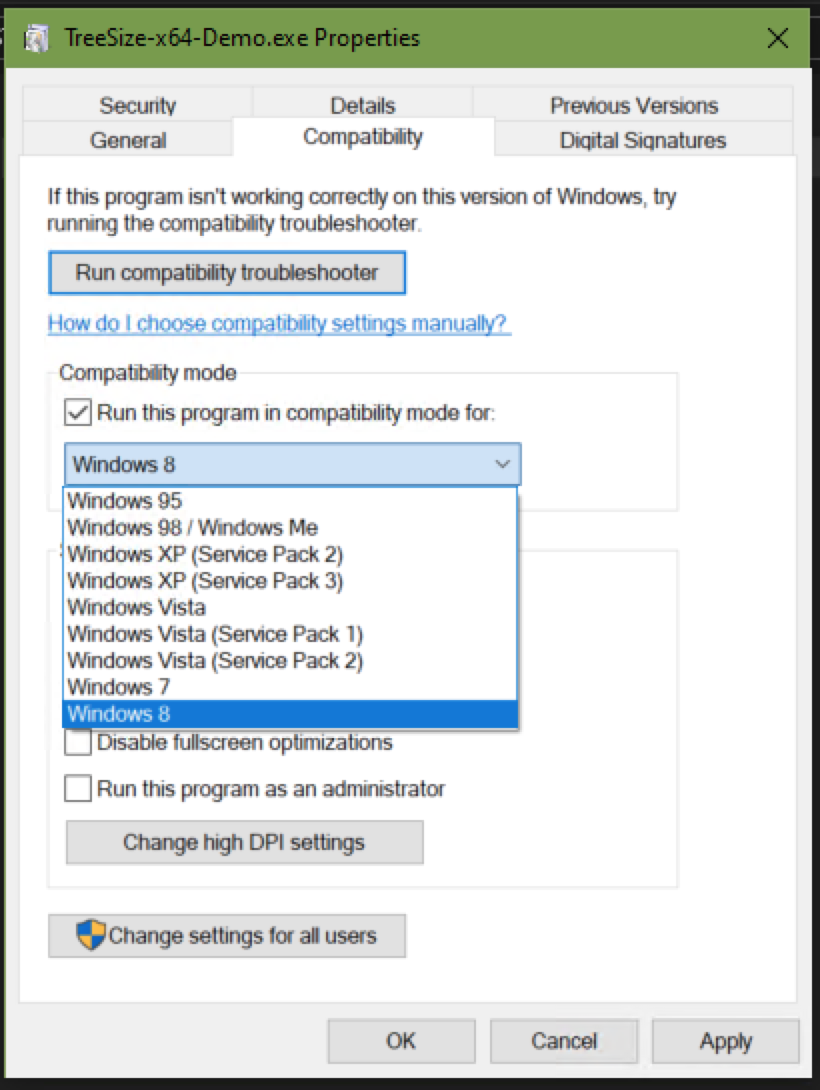 Compatibility Mode Options On My Windows 10. - Microsoft Community