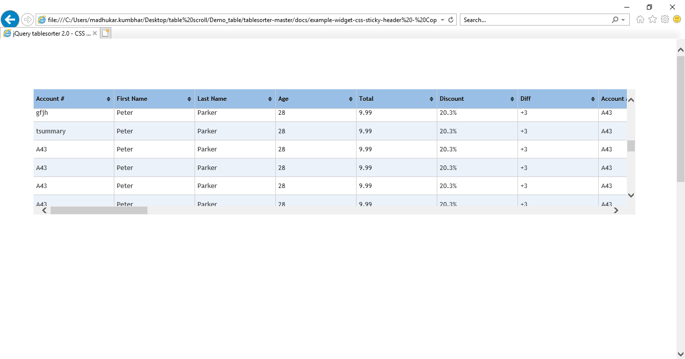 Sticky Header Jumpy Flickering On Ie11 Microsoft Community