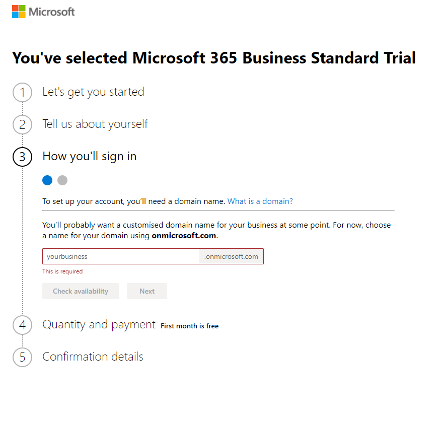 I Want Microsoft 365 Business Basic But Not A Onmicrosoft.com Domain ...