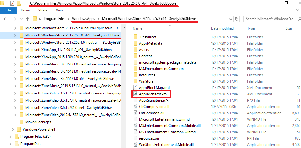 Файл c windows system32 appxmanifest xml не найден