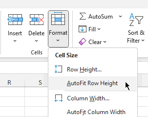 How to auto format a whole column so that cells with multiple lines of ...