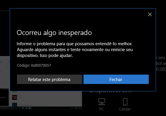 Está dando erro para baixar a atualização - Microsoft Community