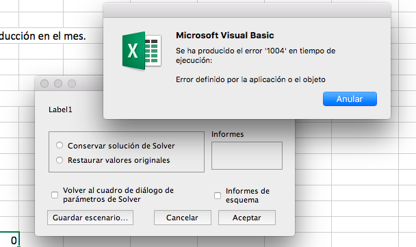 Excel para mac, y si el análisis