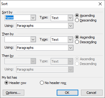 Locking first row of cells in a table in MS Word Microsoft Community